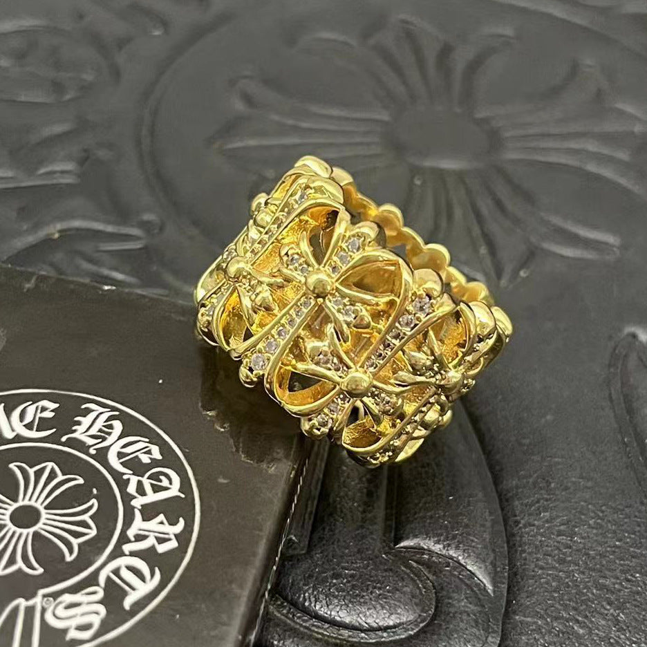 chrome hearts 925 silver retro ring