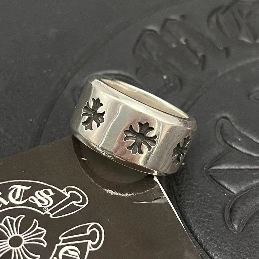 chrome hearts 925 silver retro ring