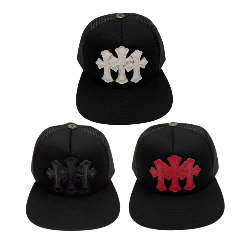 Chrome Hearts Cemetery Cross Trucker Hat  03