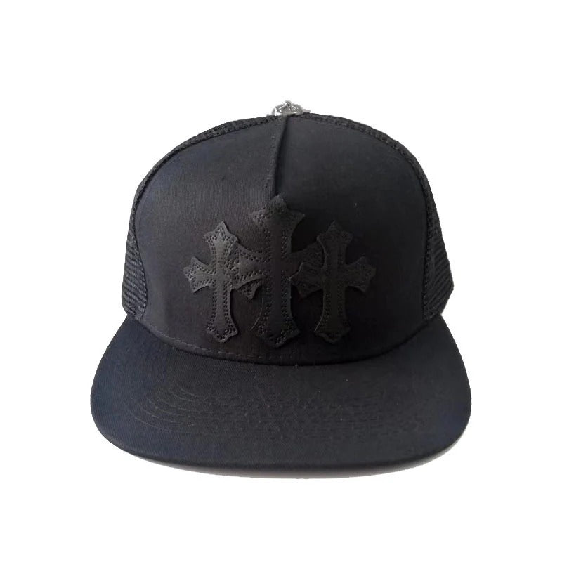 Chrome Hearts Cemetery Cross Trucker Hat  03